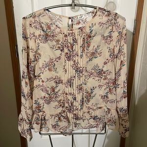Jolt Peach Floral Print Top